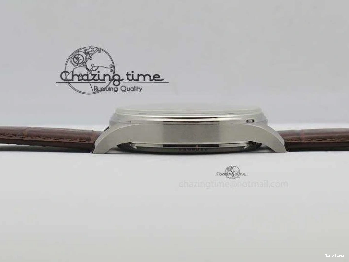 MIROTIME 0507 Sustainable Portuguese IW5444 SS White Dial RG Numbers On Brown Leather Strap A 7256